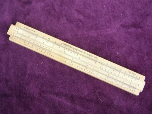 photo of vintage 1930s wood slide rule Lawrence Engineering Service #1