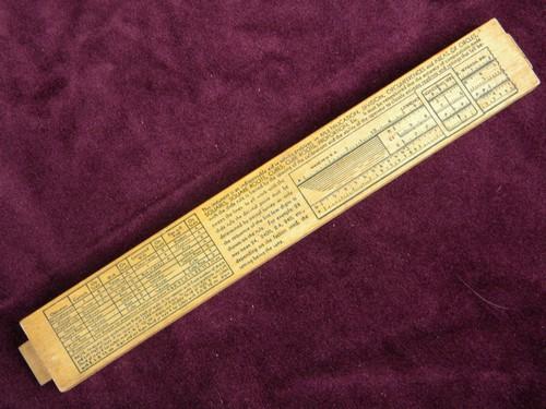 photo of vintage 1930s wood slide rule Lawrence Engineering Service #2