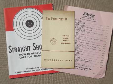 catalog photo of vintage 1940 Marlin rifle & shotgun advertising catalog and price list