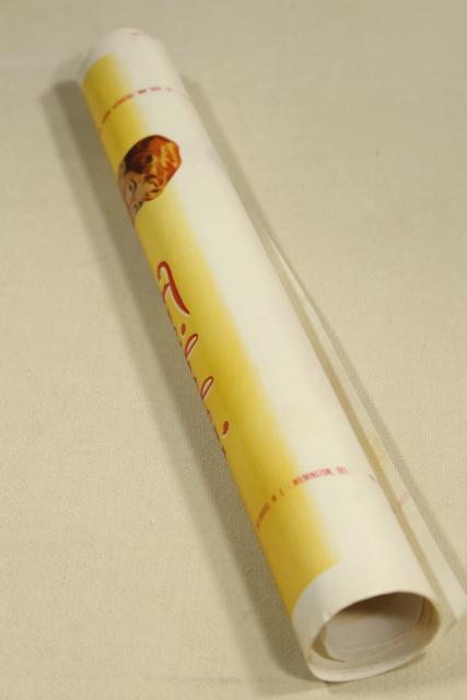 photo of vintage 1940s advertising colorful graphics Sonny Boy Freihofers white bread wrapper poster size #8