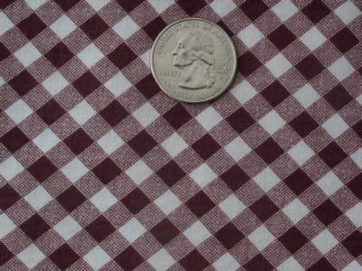 photo of vintage 40's gingham check fabric #1