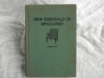 catalog photo of vintage 1940s how-to illustrated book of furniture upholstery