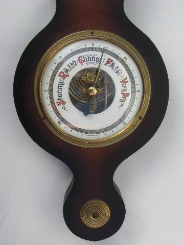 photo of vintage 1940s open escapement aneroid barometer Western Germany #2