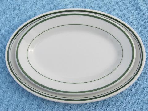 photo of vintage 1940s restaurant / railroad ironstone china butter plates #1