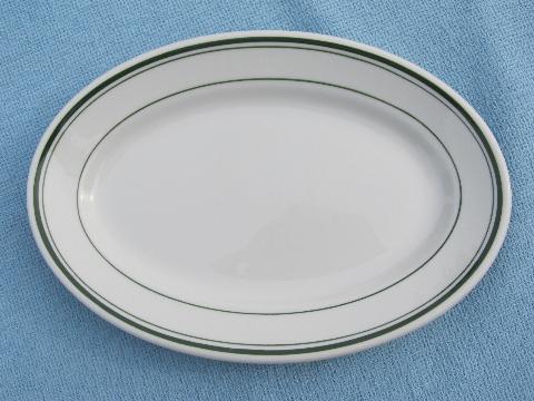 photo of vintage 1940s restaurant / railroad ironstone china butter plates #2