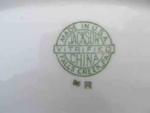 photo of vintage 1940s restaurant / railroad ironstone china butter plates #3