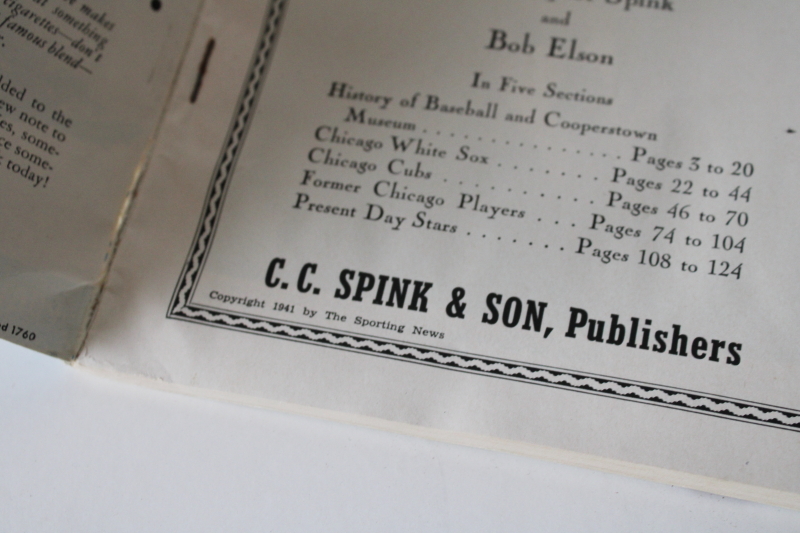 photo of vintage 1941 Baseball Register vintage sport scores & players All Stars Edition Sporting News  #5