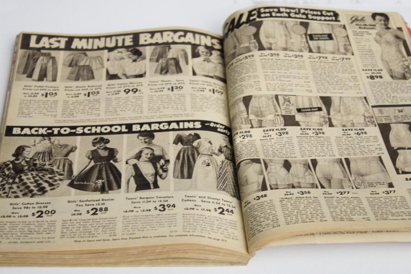 photo of vintage 1954 Sears catalog, big sale book, 50s summer sports, fashion, home goods #3