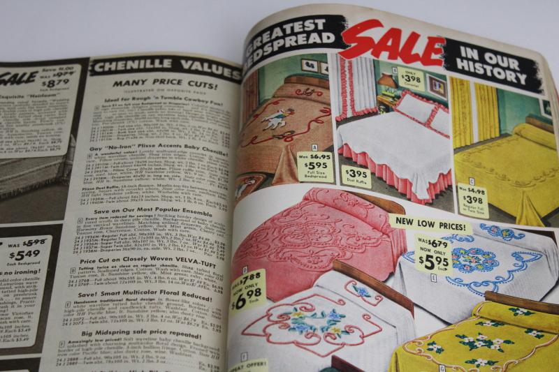 photo of vintage 1954 Sears catalog, big sale book, 50s summer sports, fashion, home goods #8