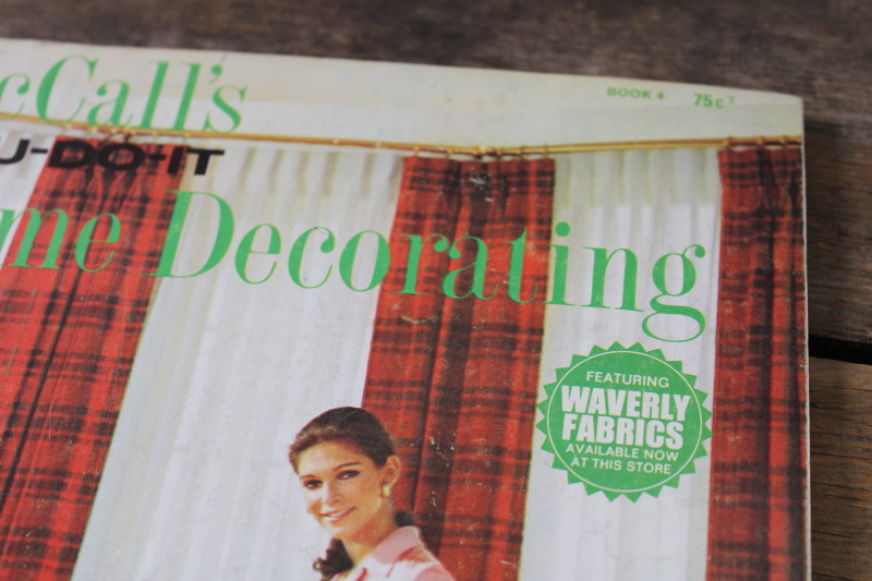 photo of vintage 1968 McCall's home decorating magazine, projects & ideas, Waverly fabrics etc  #2