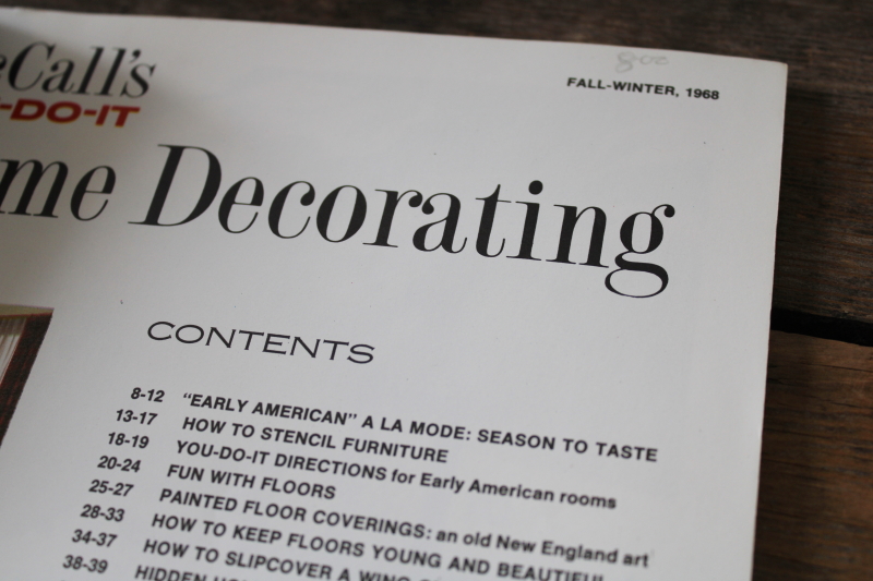 photo of vintage 1968 McCall's home decorating magazine, projects & ideas, Waverly fabrics etc  #3