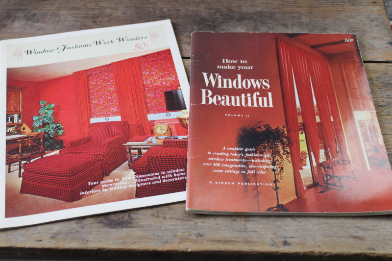 photo of vintage 1970s DIY home decorating booklets, design and sew your own curtains softcover books  #1