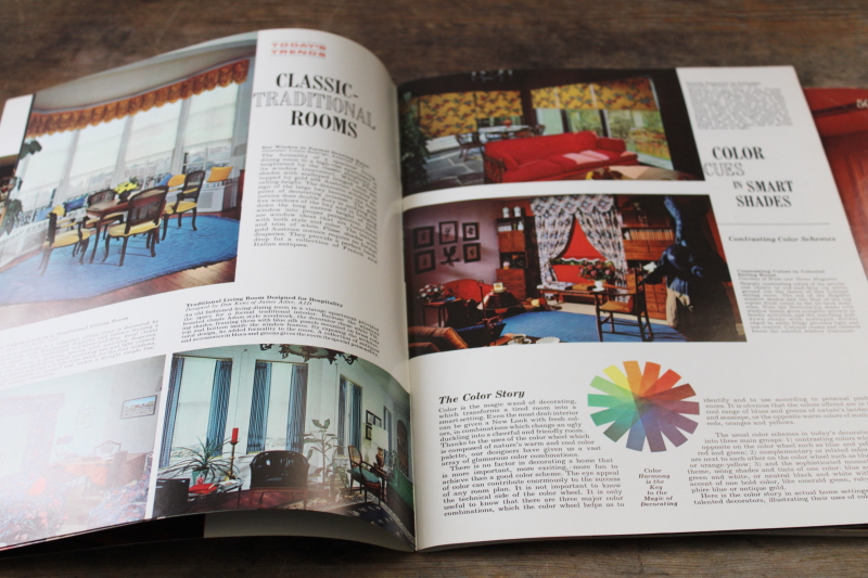 photo of vintage 1970s DIY home decorating booklets, design and sew your own curtains softcover books  #2