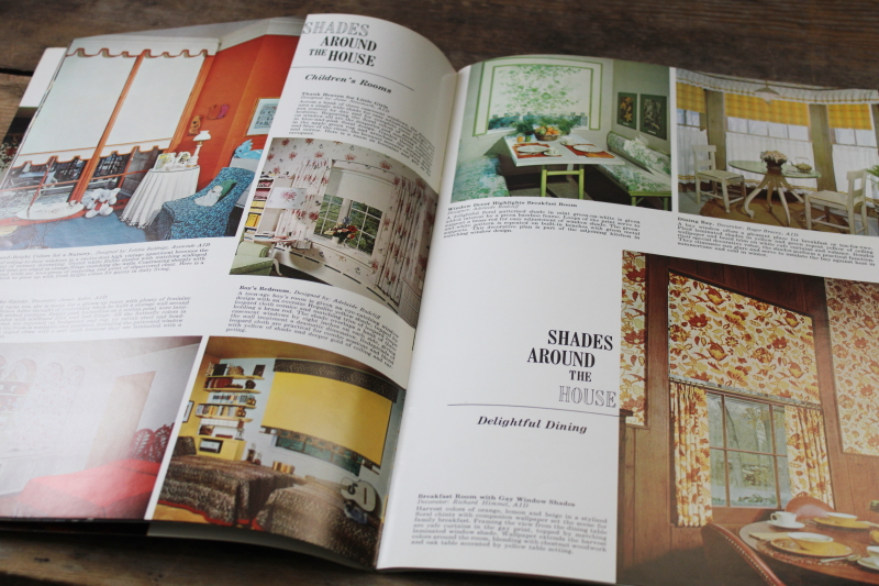 photo of vintage 1970s DIY home decorating booklets, design and sew your own curtains softcover books  #3