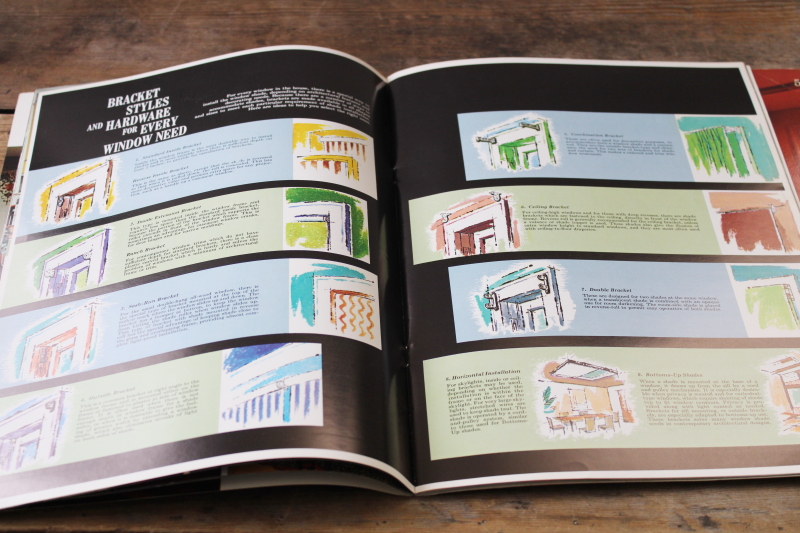 photo of vintage 1970s DIY home decorating booklets, design and sew your own curtains softcover books  #4