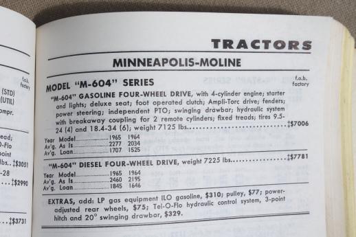 photo of vintage 1974 tractor & farm equipment guide, price guide w/ specifications for old tractors & farm machinery #5