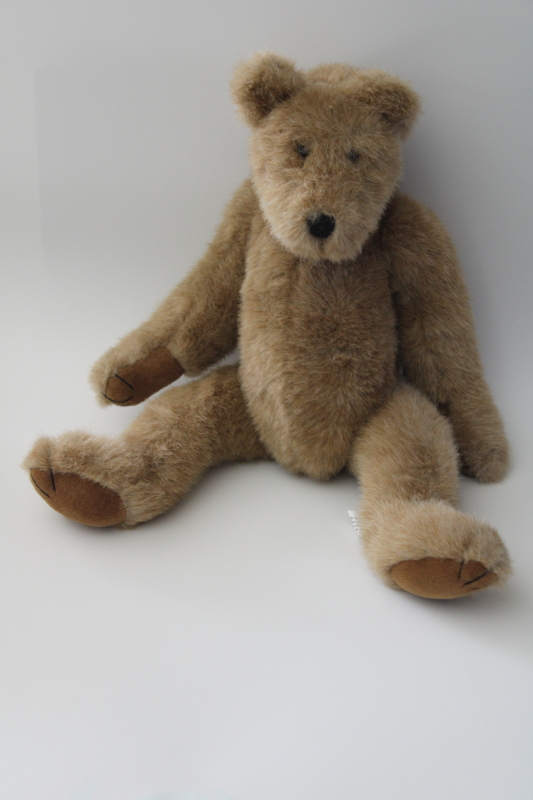 photo of vintage 1990 Boyds bear poseable jointed teddy bear Bubba primitive antique style #1