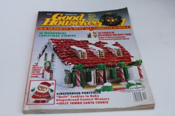 vintage 1990 Christmas December Good Housekeeping magazine, great ads, holiday food & baking recipes