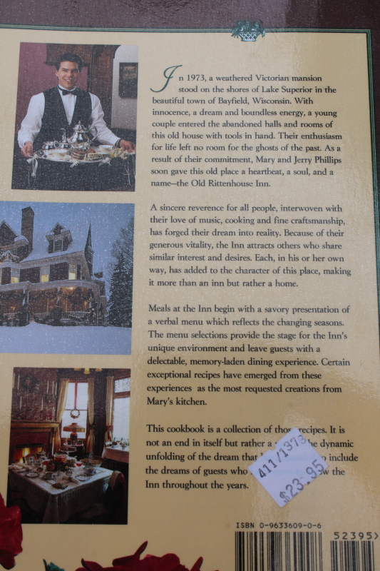 photo of vintage 1992 1st edition cookbook Old Rittenhouse Inn restaurant, Bayfield Wisconsin  #2