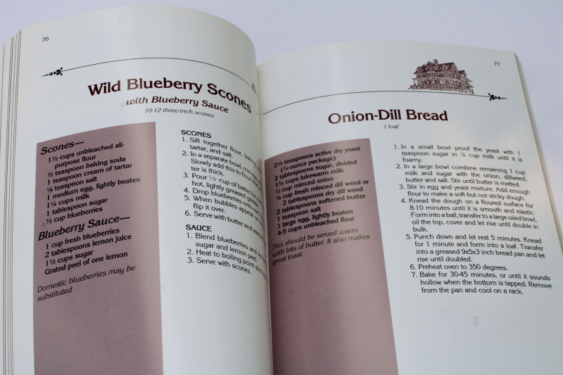 photo of vintage 1992 1st edition cookbook Old Rittenhouse Inn restaurant, Bayfield Wisconsin  #4