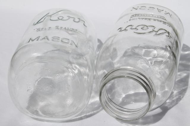 photo of vintage 2 qt size mason jars, pickle jar canning jars or kitchen canisters #4