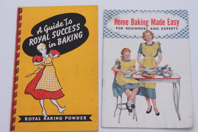 photo of vintage 30s 40s 50s 60s cookbooks, advertising cook book recipe booklets lot #12