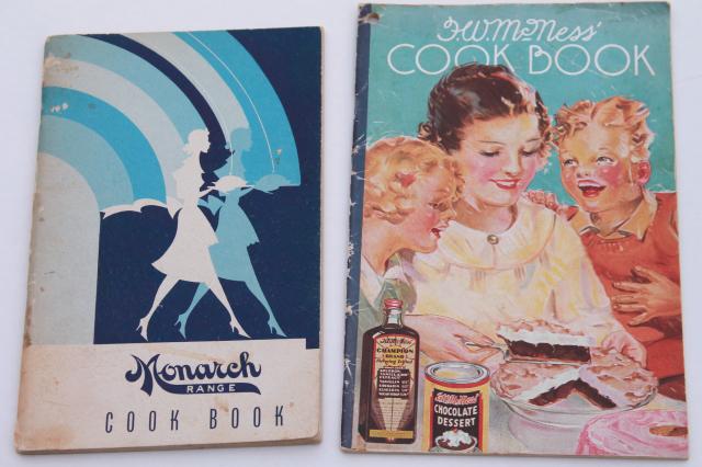 photo of vintage 30s 40s 50s 60s cookbooks, advertising cook book recipe booklets lot #15