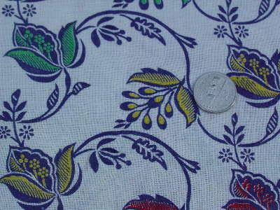 photo of 1930's cotton feed sack, paisley border print #2