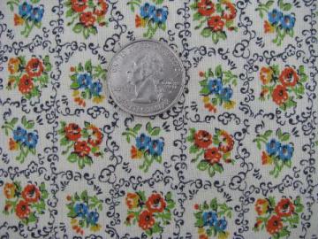 catalog photo of vintage 36'' cotton fabric, small floral quilting print