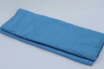 catalog photo of vintage 36 inch wide cotton quilting fabric, solid color cornflower blue