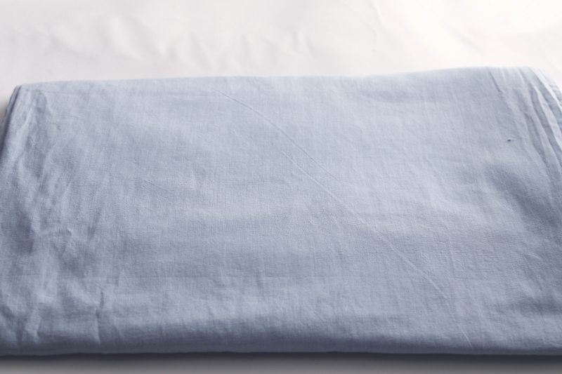 photo of vintage 36 inch wide cotton quilting fabric, weathered light blue solid color 5 yds #1