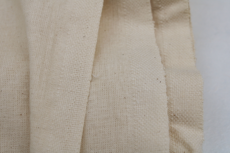 photo of vintage 36 inch wide unbleached cotton muslin fabric for primitive style sewing quilting farmhouse style #2