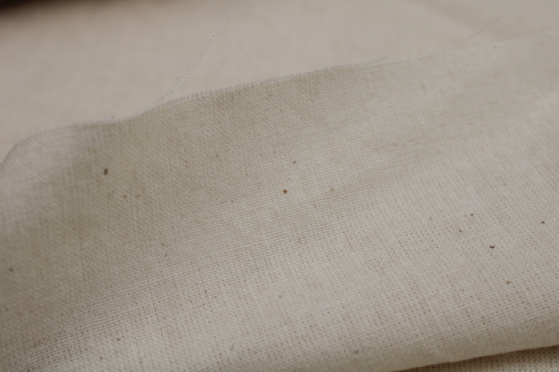 photo of vintage 36 inch wide unbleached cotton muslin fabric for primitive style sewing quilting farmhouse style #5