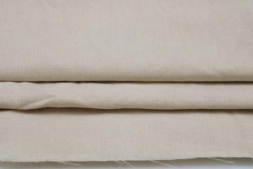 catalog photo of vintage 36 inch wide unbleached cotton muslin fabric for primitive style sewing quilting farmhouse style