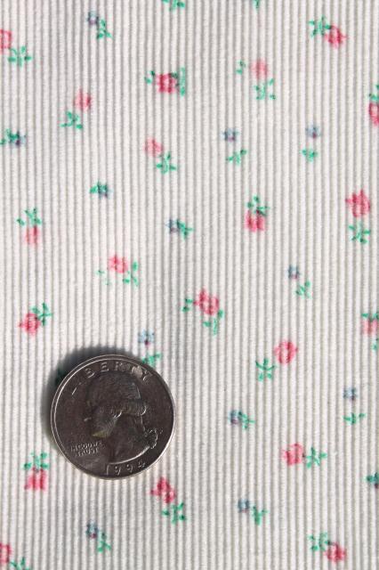 photo of vintage 36 wide cotton fabric w/ baby prints, soft flannel, plisse, pin cord corduroy #3
