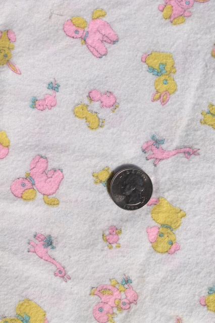 photo of vintage 36 wide cotton fabric w/ baby prints, soft flannel, plisse, pin cord corduroy #11