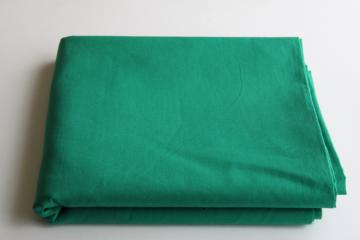 catalog photo of vintage 36 wide cotton fabric, quilting weight solid color kelly green