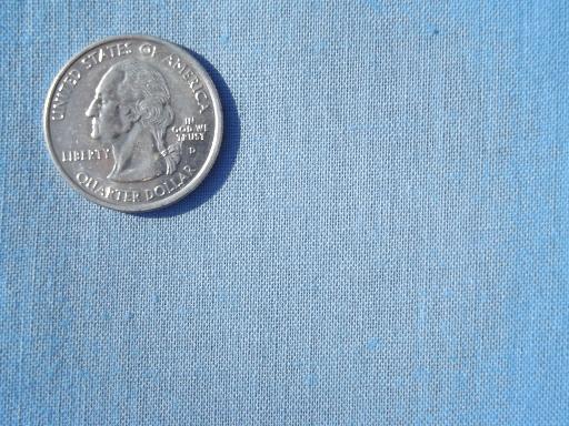 photo of vintage 36 wide cotton quilting fabric, solid blue color 4+ yards #2