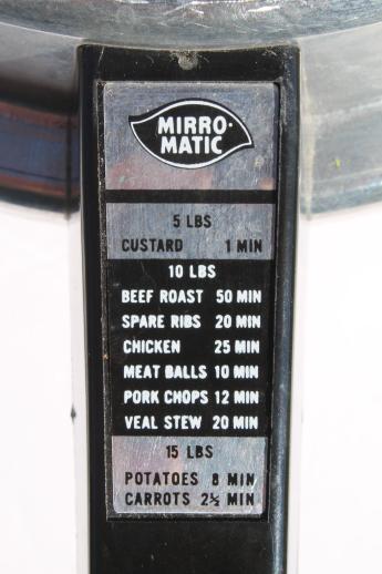 photo of vintage 4 quart Mirro-matic pressure cooker, heavy aluminum jiggle top pressure cooker #3