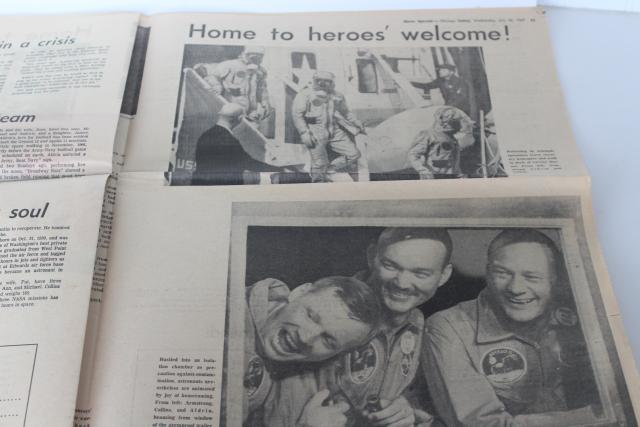 photo of vintage 50 year old Chicago Tribune newspaper & supplement, Moon landing July 21 1969 #7