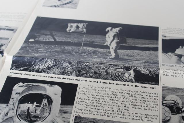 photo of vintage 50 year old Chicago Tribune newspaper & supplement, Moon landing July 21 1969 #16