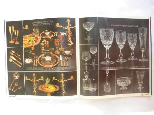 photo of vintage 70s London shop catalog w/photos, Waterford crystal, English china patterns #4