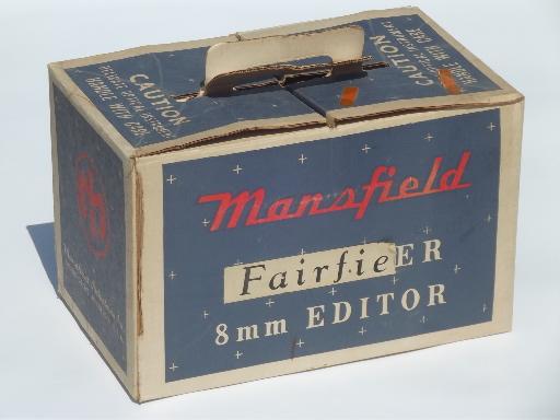 photo of vintage 8mm film editor, Mansfield Fairfield model 650 w/E-Z splicer  #2