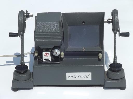 photo of vintage 8mm film editor, Mansfield Fairfield model 650 w/E-Z splicer  #3