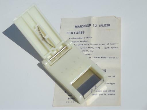 photo of vintage 8mm film editor, Mansfield Fairfield model 650 w/E-Z splicer  #10