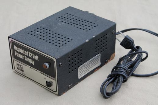 photo of vintage AC to 12 volt DC regulated power supply, GC Electronics 18-580 power supply #1