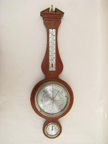 photo of vintage Airguide barometer/thermometer/hygrometer for weather prediction #1