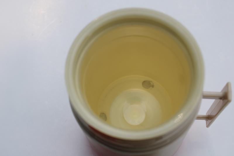 photo of vintage Aladdin plastic thermos bottle, wide mouth pint super food flask type #2