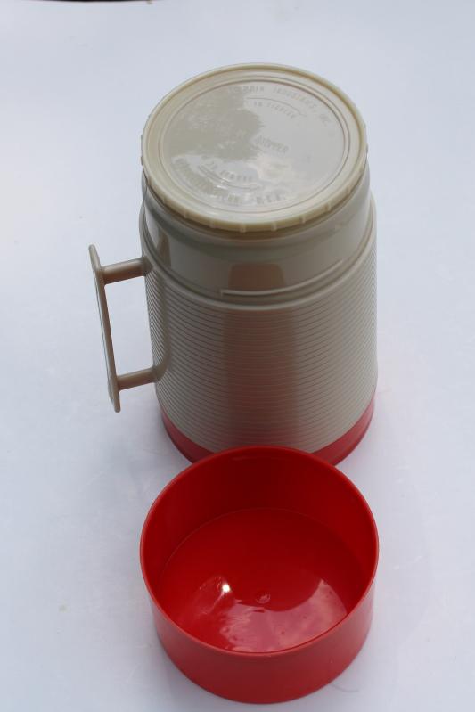 photo of vintage Aladdin plastic thermos bottle, wide mouth pint super food flask type #3