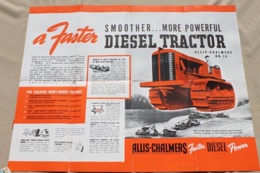 photo of vintage Allis Chalmers / Hough advertising for construction machinery, bulldozers, crawlers etc. #6